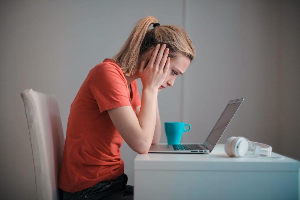 Woman researching unsecured loans for bad credit